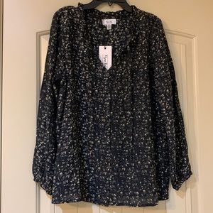 Myra Bags Black Floral Blouse